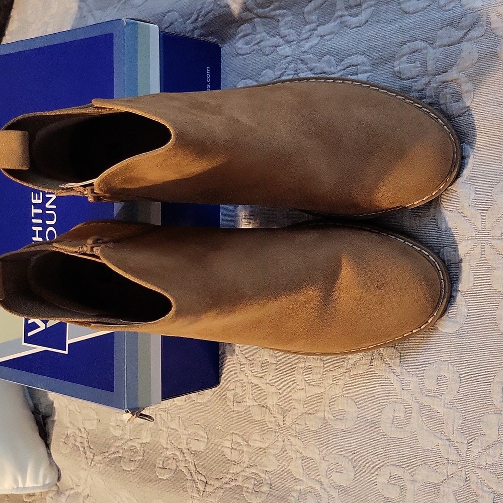 White Mountain Suede Ankle Boots - Picture 2 of 5